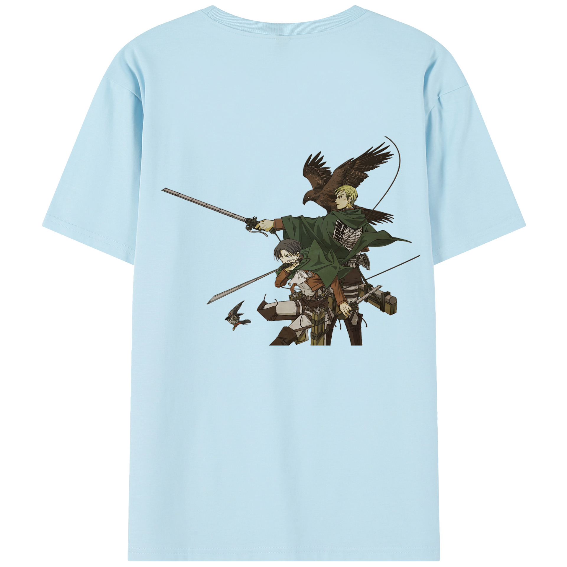 （画像用） 進撃の巨人 Attack on Titan 綿100％半袖Tシャツ（背面プリント）